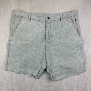 Lululemon Mens Shorts 34 Gray Chino ABC Commission Qwick Oxford Stretch M7AFZS
